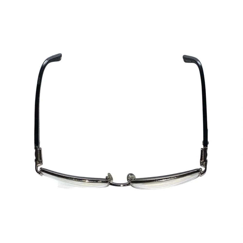 MaxMara Black and Silver Rectangular Glasses